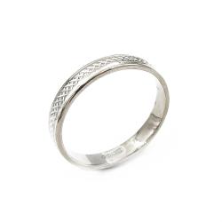 Tuotekuva Valkokultainen timanttileikattu sormus halk.15.5mm lev.3mm