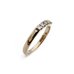 Tuotekuva kultainen timanttisormus rivari 17,25mm 5x0,03ct