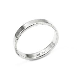 Tuotekuva Sileä hopeasormus flakka halk.19.5mm lev.3mm