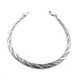 Tuotekuva Hopeinen litteä ranneketju 19,5mm lev. 4