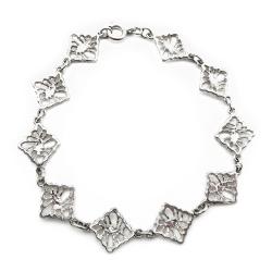 Tuotekuva Hopeinen pitsi ranneketju 17cm, lev.11mm