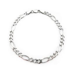 Tuotekuva Hopeinen figaro ranneketju  20,5cm lev.5mm