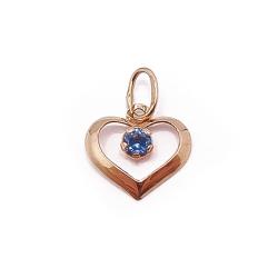 Tuotekuva Kultainen sydänriipus sininen kivi