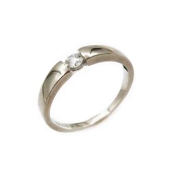 Tuotekuva Valkokultainen timanttisormus 0,10ct 16mm