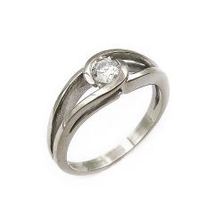 Tuotekuva Valkokultainen timanttisormus 0,2ct 16mm