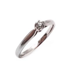 Tuotekuva Valkokultainen timanttisormus 0,05ct 16,5mm