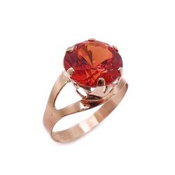 Tuotekuva Kultainen oranssikivinen sormus 18mm v.-69