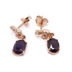 Tuotekuva Kultaiset korvakorut siniset ja kirkkaat kivet