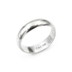 Tuotekuva Sileä puolipyörä hopeasormus halk.17.5mm lev.3mm