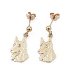 Tuotekuva Kultaiset koira aiheiset tappikorvakorut