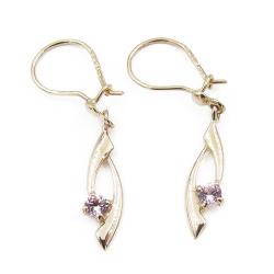 Tuotekuva Koukkukorvakoru, vaaleanpunaiset kivet