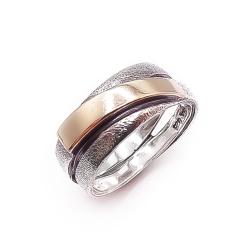 Tuotekuva Hopeinen sormus kultapalalla 16,5mm