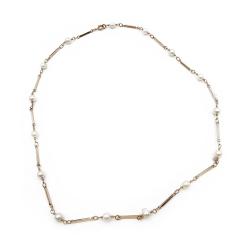 Tuotekuva kultainen helmikaulakoru 46cm