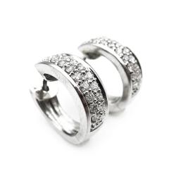 Tuotekuva Kultakeskus timanttikorvakorut 0,36 ct, 585 valkokulta, 5x15 mm