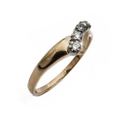 Tuotekuva Kultainen timanttisormus 17,55mm 0,11ct v.-97