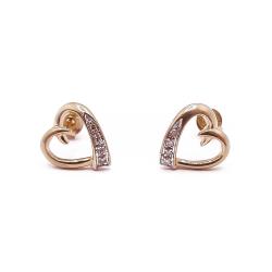 Tuotekuva Kultaiset sydänkorvakorut tim. 0,01ct