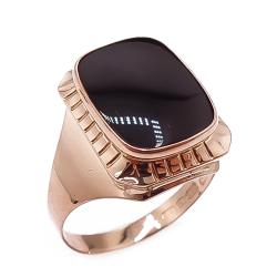 Tuotekuva Kultainen onyx kantasormus 21,5mm v.-70