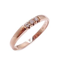 Tuotekuva Kultainen timanttirivisormus 0,03ct 17,5mm v.-86