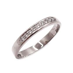 Tuotekuva Valkokultainen timanttisormus 3mm 18,5mm 0,09ct, Kohinoor