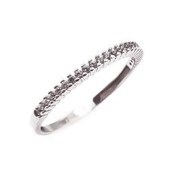 Tuotekuva Valkokultainen sormus 18,5mm cz