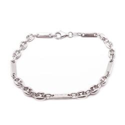 Tuotekuva Hopeinen ranneketju laatoilla 19,5cm