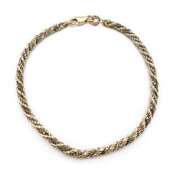 Tuotekuva Kelta/valkokultainen cordell ranneketju 17,5cm lev.3mm