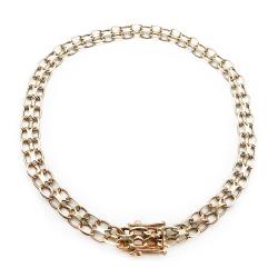 Tuotekuva Kultainen x-lenkki ranneketju 18,5cm lev.4mm