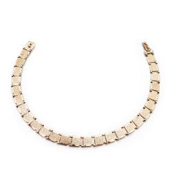 Tuotekuva Kultainen laattaranneketju 19cm lev.6mm v.-77