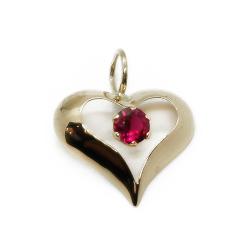 Tuotekuva Sydänriipus punainen kivi