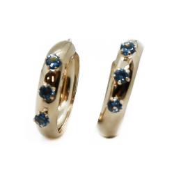 Tuotekuva rengas korvakorut siniset kivet