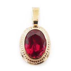 Tuotekuva Kultainen riipus, punainen kivi