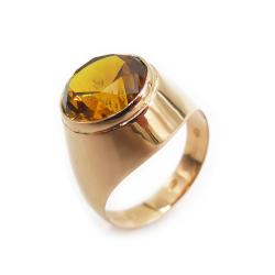 Tuotekuva 18 K Kultainen sormus, 17,50mm, keltainen kivi