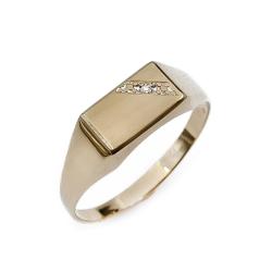 Tuotekuva Kultainen kantasormus 0.01ct timantilla koko 25