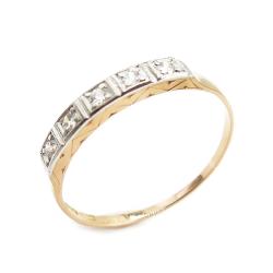 Tuotekuva 18 K Kultainen timanttisormus,17,75mm, Tim.5x0,01ct