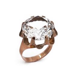 Tuotekuva Kultainen näyttävä kirkaskivinen sormus 17.5 1970 Niinisen Koru