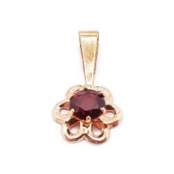 Tuotekuva Kultainen kukkariipus punainen kivi