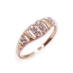 Tuotekuva Kultainen sormus zirkoniat 16,5mm