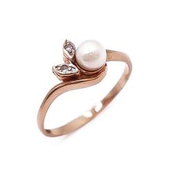 Tuotekuva Kultainen helmi-timanttisormus 0,01ct 16,5mm