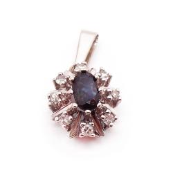 Tuotekuva Valkokultainen sinisafiiri-timanttiriipus 0,08ct