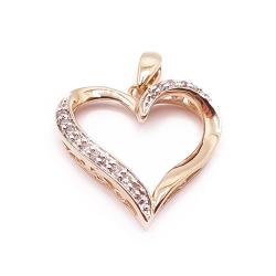 Tuotekuva Kultainen sydänriipus timanteilla 0,16ct