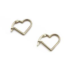 Tuotekuva kultaiset sydän korvarenkaat  KJ