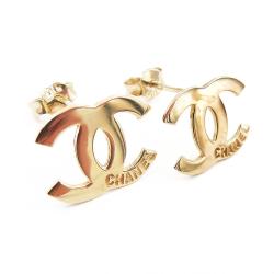 Tuotekuva Kultaiset korvakorut, varustettu Chanelin CC-logolla