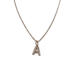 Tuotekuva Kultainen A-kirjain riipus ketjulla 40,5cm