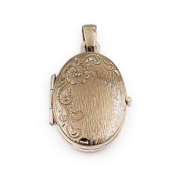 Tuotekuva Kultainen kukkaköynnöskuvioitu medaljonki11x15mm