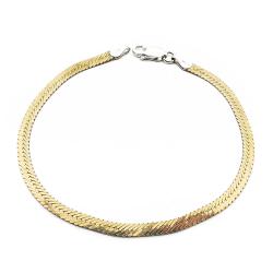 Tuotekuva Kullattu hopeinen litteä rannek.18,5cm lev.3mm