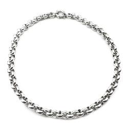 Tuotekuva Hopeinen papuketju 45cm marinolukolla lev.9mm