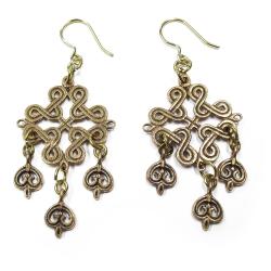 Tuotekuva Kalevala Koru Karjalainen nauhapunos korvakorut, pronssi