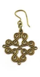 Tuotekuva Kalevalan pronssinen, pariton Karjalainen nauhapunos -korvakoru