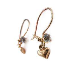 Tuotekuva Sydänkoukkukorvakorut vaaleansinisin kivin