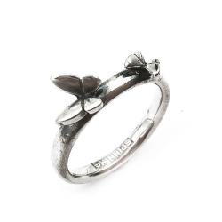 Tuotekuva Hopeasormus perhosilla kokoa 17,5